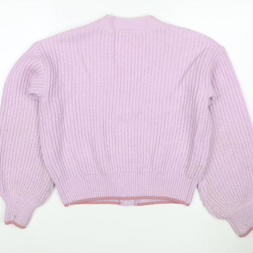 Scotch & Soda Women’s Lilac V-Neck Chunky Knit Cardigan Size S