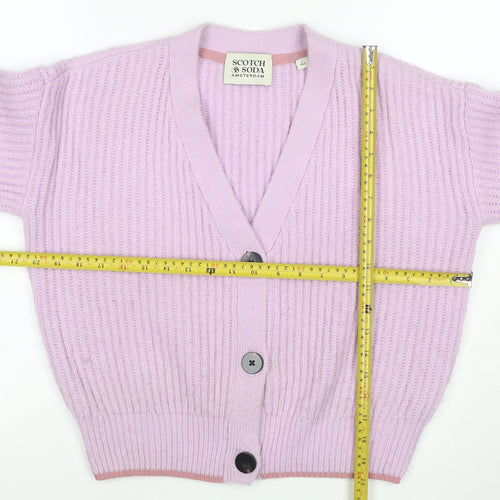 Scotch & Soda Women’s Lilac V-Neck Chunky Knit Cardigan Size S