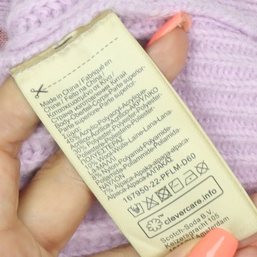 Scotch & Soda Women’s Lilac V-Neck Chunky Knit Cardigan Size S