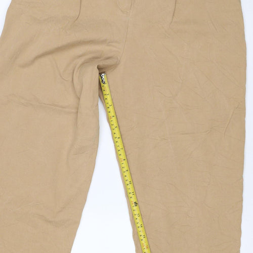Marks and Spencer Women Beige Chino Trousers Size 14 Regular