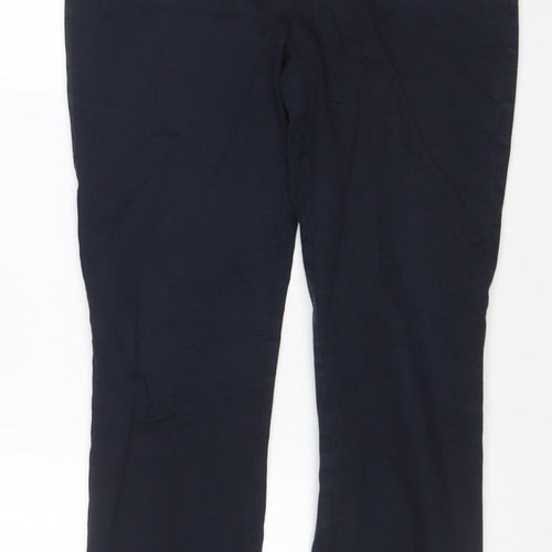 Reiss Womens Black Chino Trousers Size 12 Regular Fit Work Wear