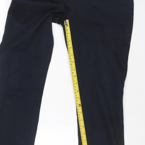 Reiss Womens Black Chino Trousers Size 12 Regular Fit Work Wear