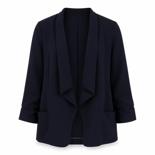 Marks and Spencer Womens Blue Size 12 Shawl Blazer Jacket
