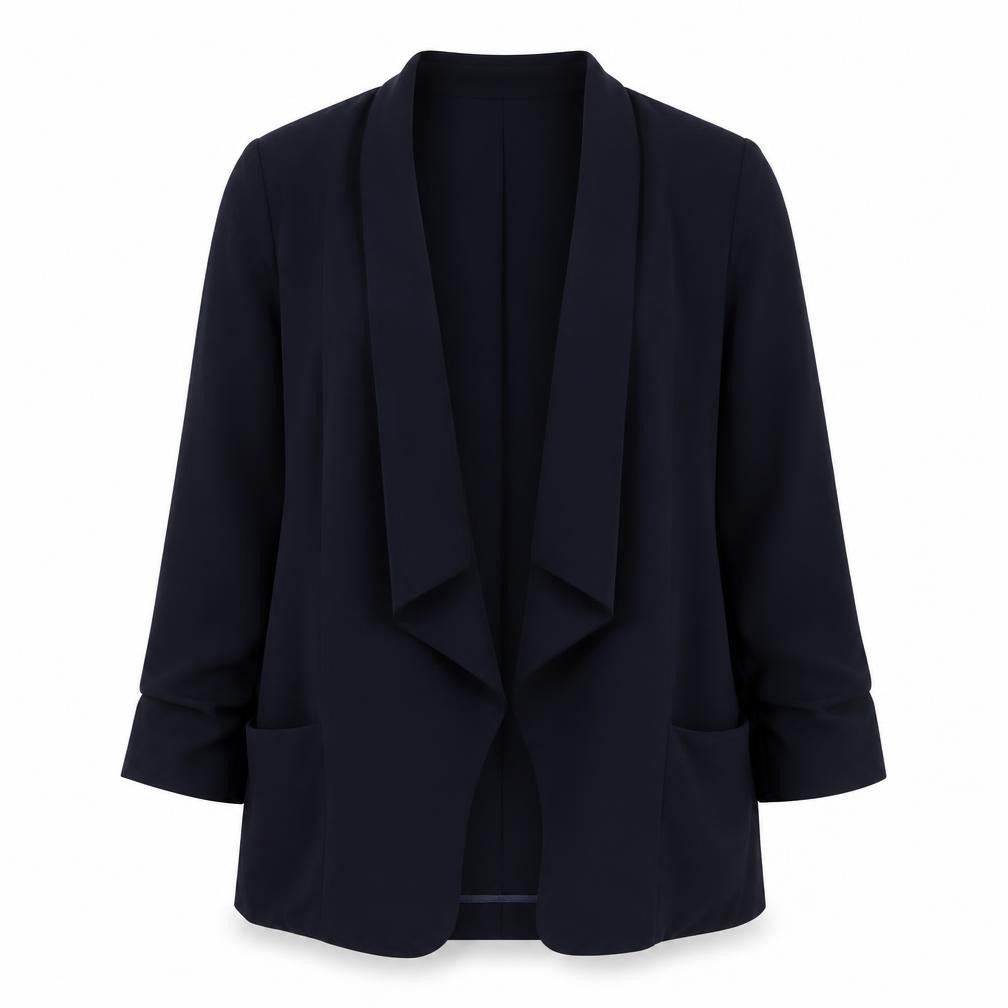 Marks and Spencer Womens Blue Size 12 Shawl Blazer Jacket