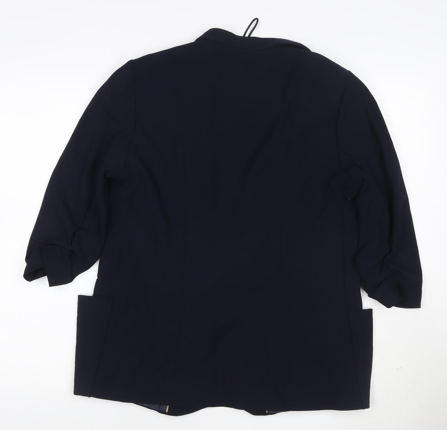 Marks and Spencer Womens Blue Size 12 Shawl Blazer Jacket