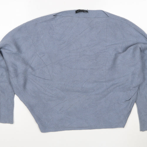Joan Vass Women’s Blue Relaxed Pullover Jumper Size S