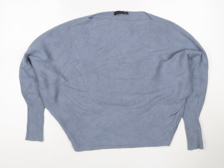 Joan Vass Women’s Blue Relaxed Pullover Jumper Size S