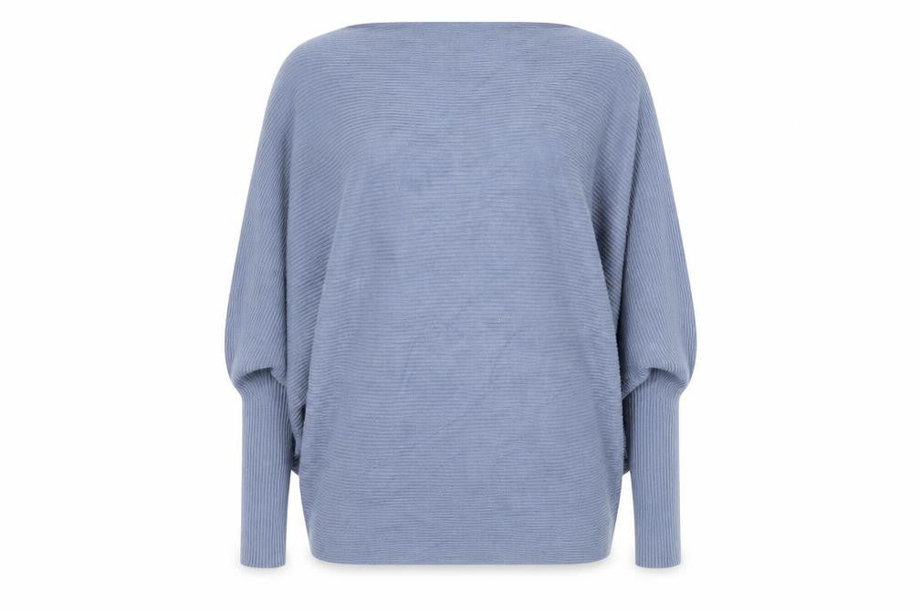 Front view of Joan Vass Women’s Blue Relaxed jumper, size S