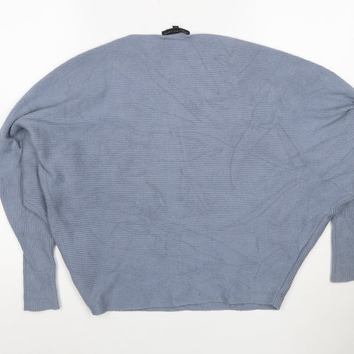 Joan Vass Women’s Blue Relaxed Pullover Jumper Size S