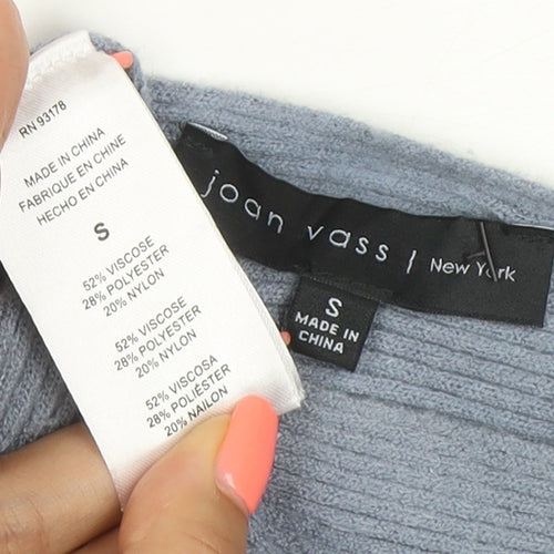 Joan Vass Women’s Blue Relaxed Pullover Jumper Size S