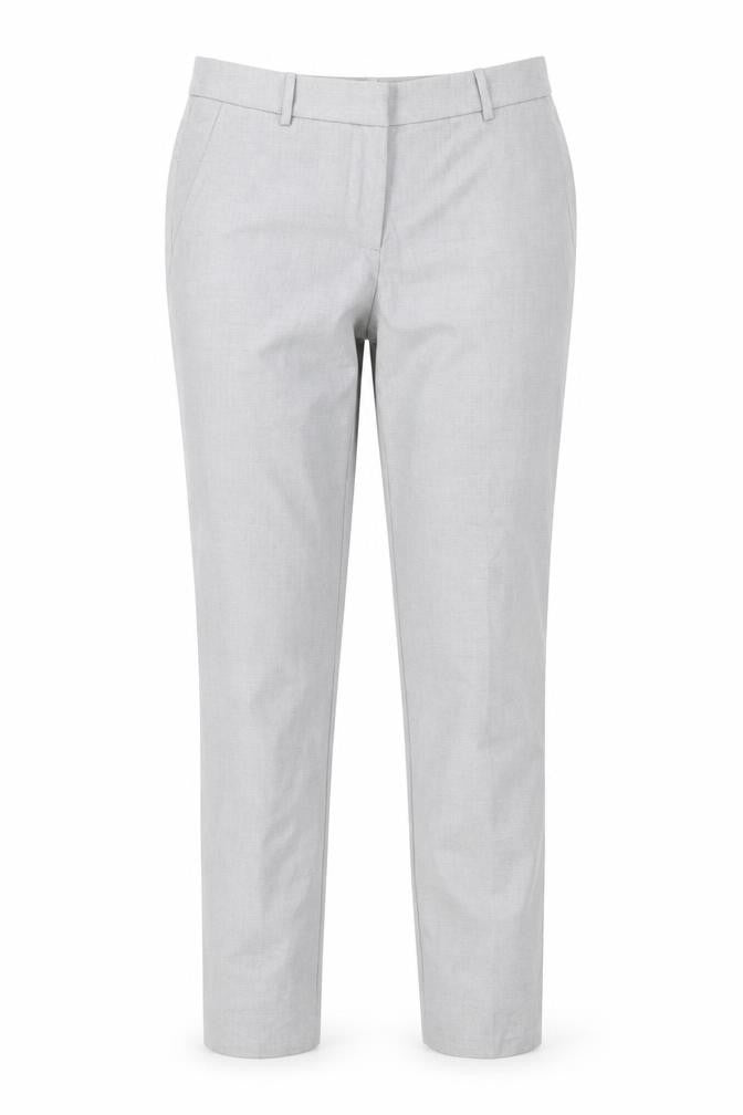 Front view of H&M Men's Grey Slim Fit Check Chino Trousers XS