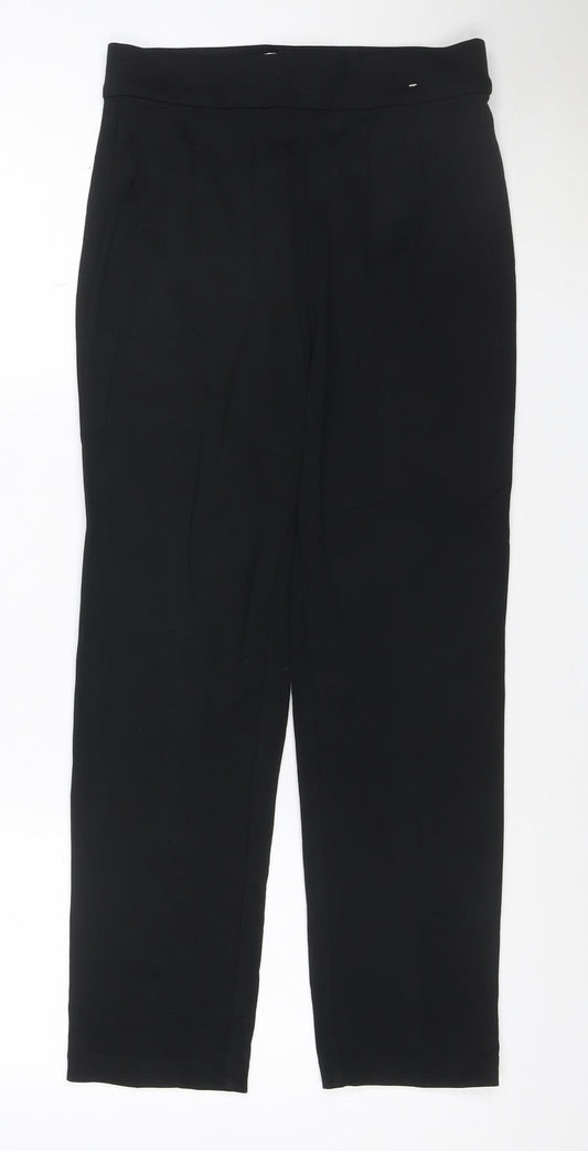 Marks and Spencer Womens Black Size 8 Slim Fit Stretch Trousers