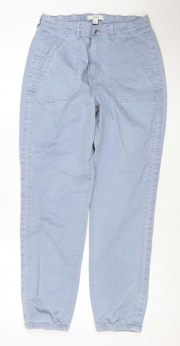 Marks and Spencer Women's Blue Tapered Regular Fit Jeans Size 12