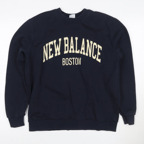 New Balance Men's Blue Small Crew Neck Pullover Sweatshirt