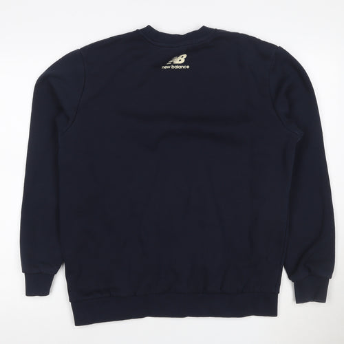 New Balance Men's Blue Small Crew Neck Pullover Sweatshirt