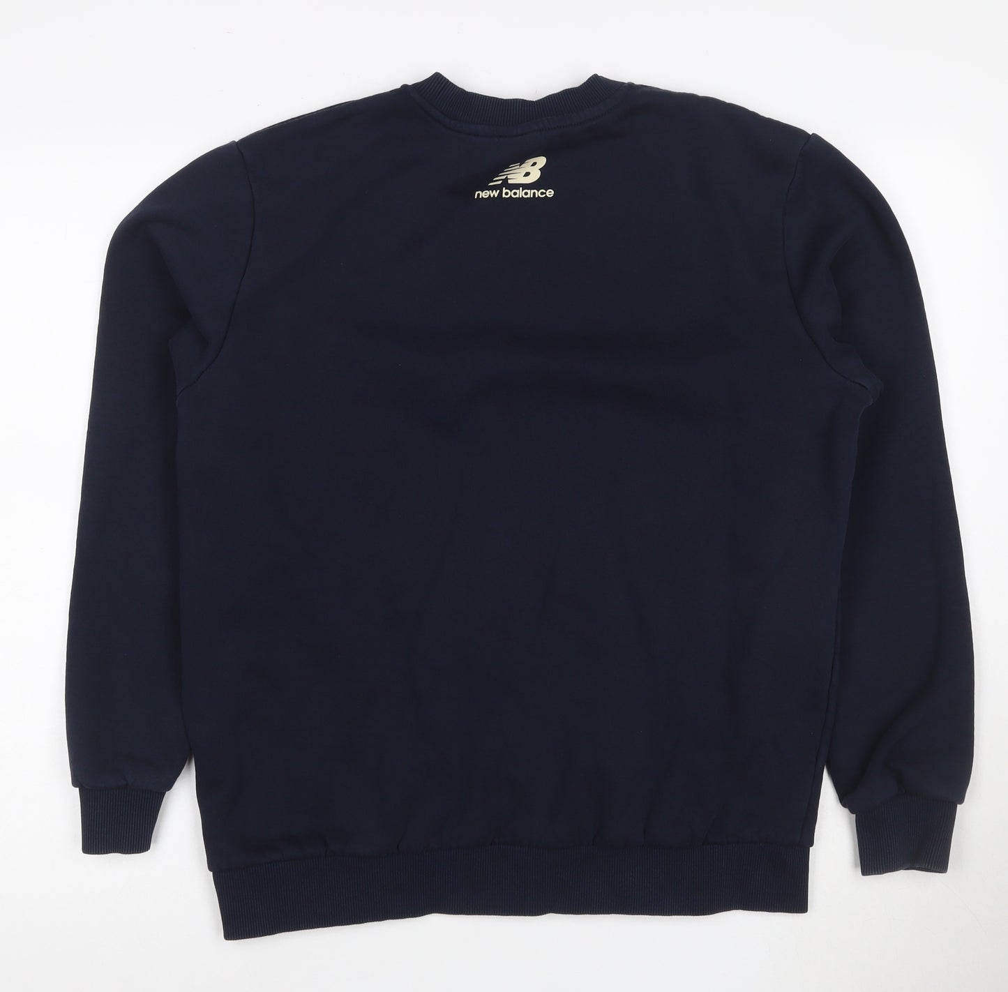 New Balance Men's Blue Small Crew Neck Pullover Sweatshirt