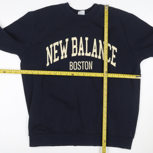 New Balance Men's Blue Small Crew Neck Pullover Sweatshirt
