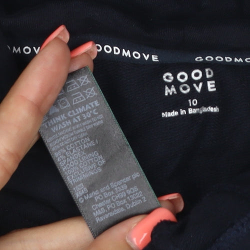 Marks and Spencer Goodmove Women's Navy Full Zip Hoodie Size 10