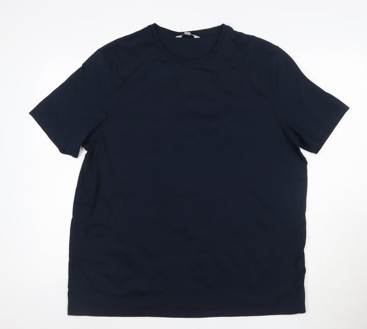 Marks and Spencer Men’s Blue 2XL Supima Cotton Crew Neck T-Shirt
