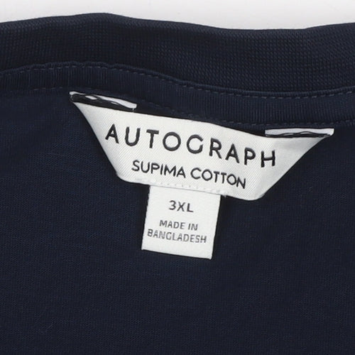 Marks and Spencer Autograph Men's Navy 3XL Supima Cotton T-Shirt