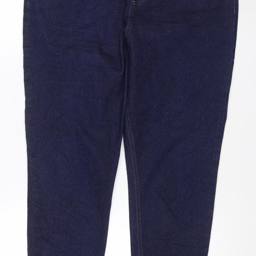 Marks and Spencer Women's Blue Dark Indigo Jegging Jeans Size 18 Long