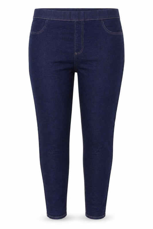 Marks and Spencer Women's Blue Dark Indigo Jegging Jeans Size 18 Long