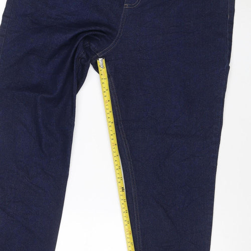 Marks and Spencer Women's Blue Dark Indigo Jegging Jeans Size 18 Long