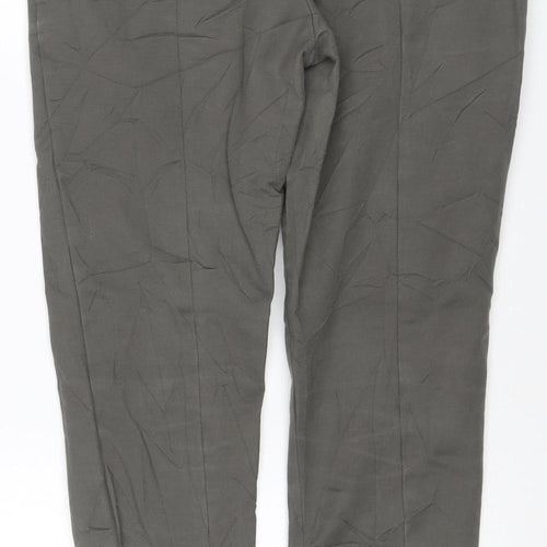 Oasis Green Lyocell Slim Fit Chino Trousers Size 10