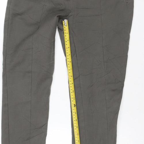 Oasis Green Lyocell Slim Fit Chino Trousers Size 10