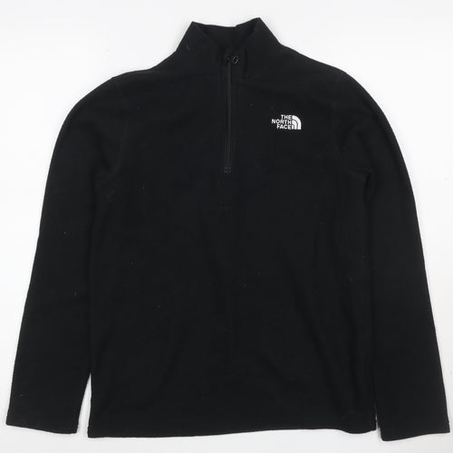 The North Face Boys Black Fleece 1/4 Zip Pullover Hoodie XL