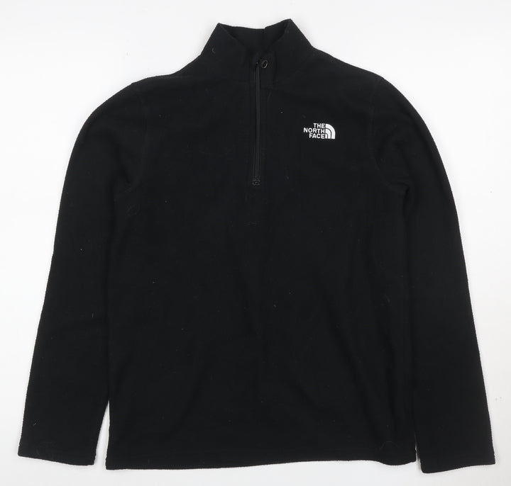 The North Face Boys Black Fleece 1/4 Zip Pullover Hoodie XL