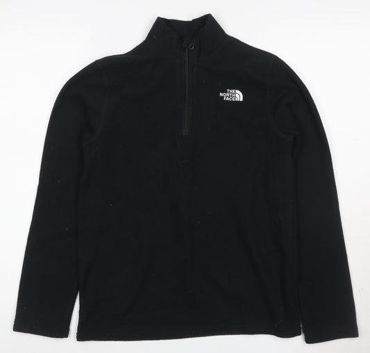 The North Face Boys Black Fleece 1/4 Zip Pullover Hoodie XL