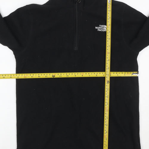 The North Face Boys Black Fleece 1/4 Zip Pullover Hoodie XL