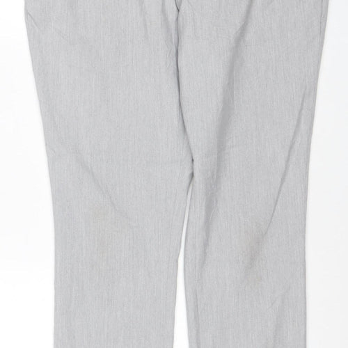 Next Men's Grey Chino Trousers 34W 31L Regular Fit Lightweight