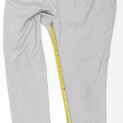 Next Men's Grey Chino Trousers 34W 31L Regular Fit Lightweight