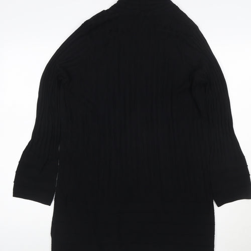 Marks and Spencer Per Una Women’s Black Size 14 Open Ribbed Knit Cardigan
