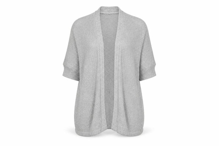 Gap Womens Grey XS Open-Knit Short Sleeve Cotton Cardigan