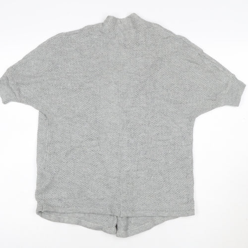 Gap Womens Grey XS Open-Knit Short Sleeve Cotton Cardigan