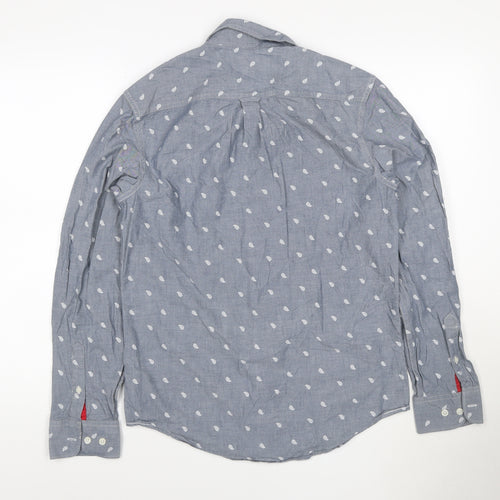 Original Penguin Blue Paisley Mens Button-Up Shirt Size S