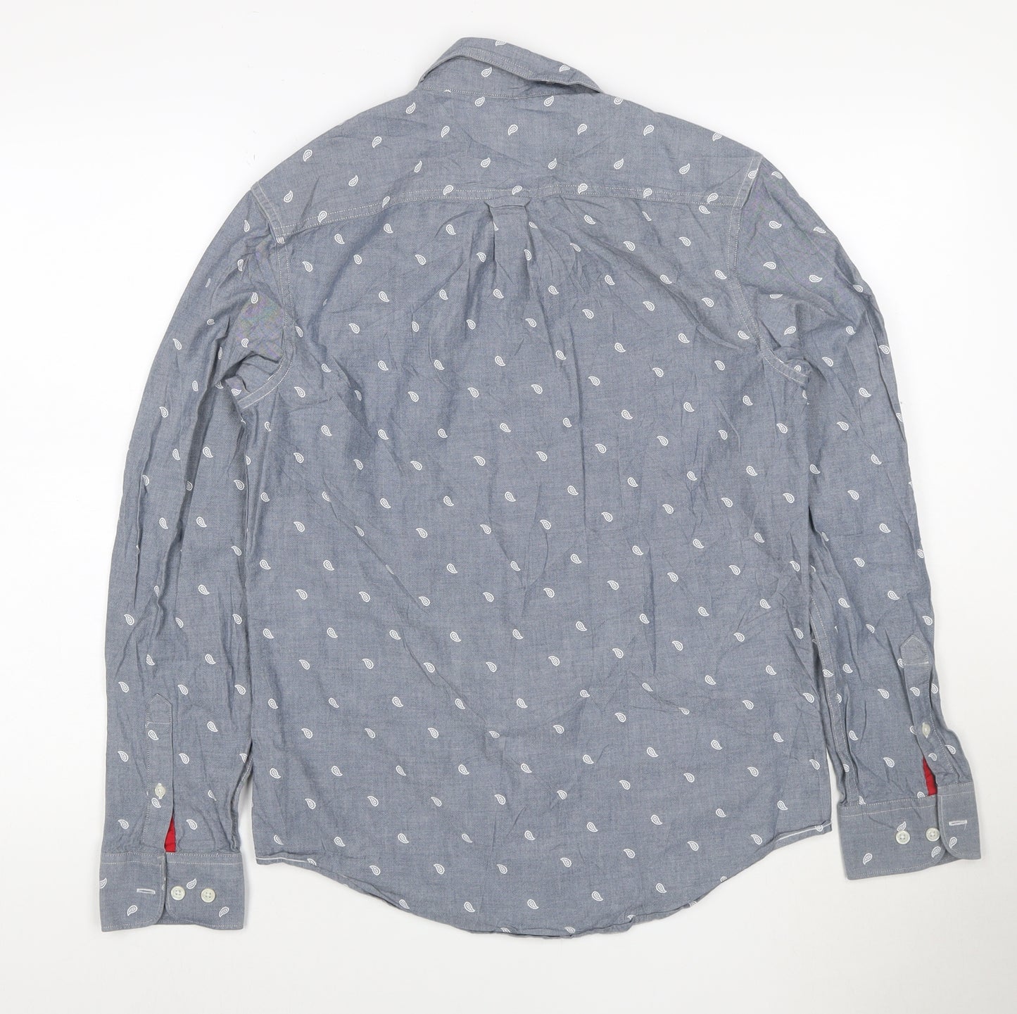 Original Penguin Blue Paisley Mens Button-Up Shirt Size S