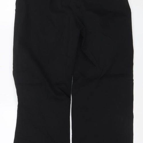 Bershka Womens Black Wide-Leg Cargo Trousers Size M