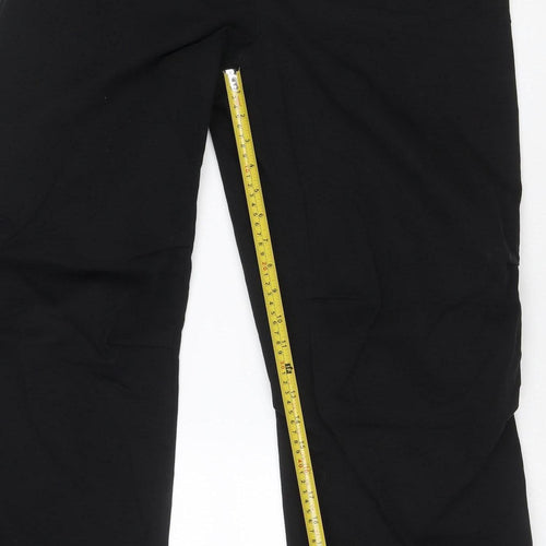 Bershka Womens Black Wide-Leg Cargo Trousers Size M