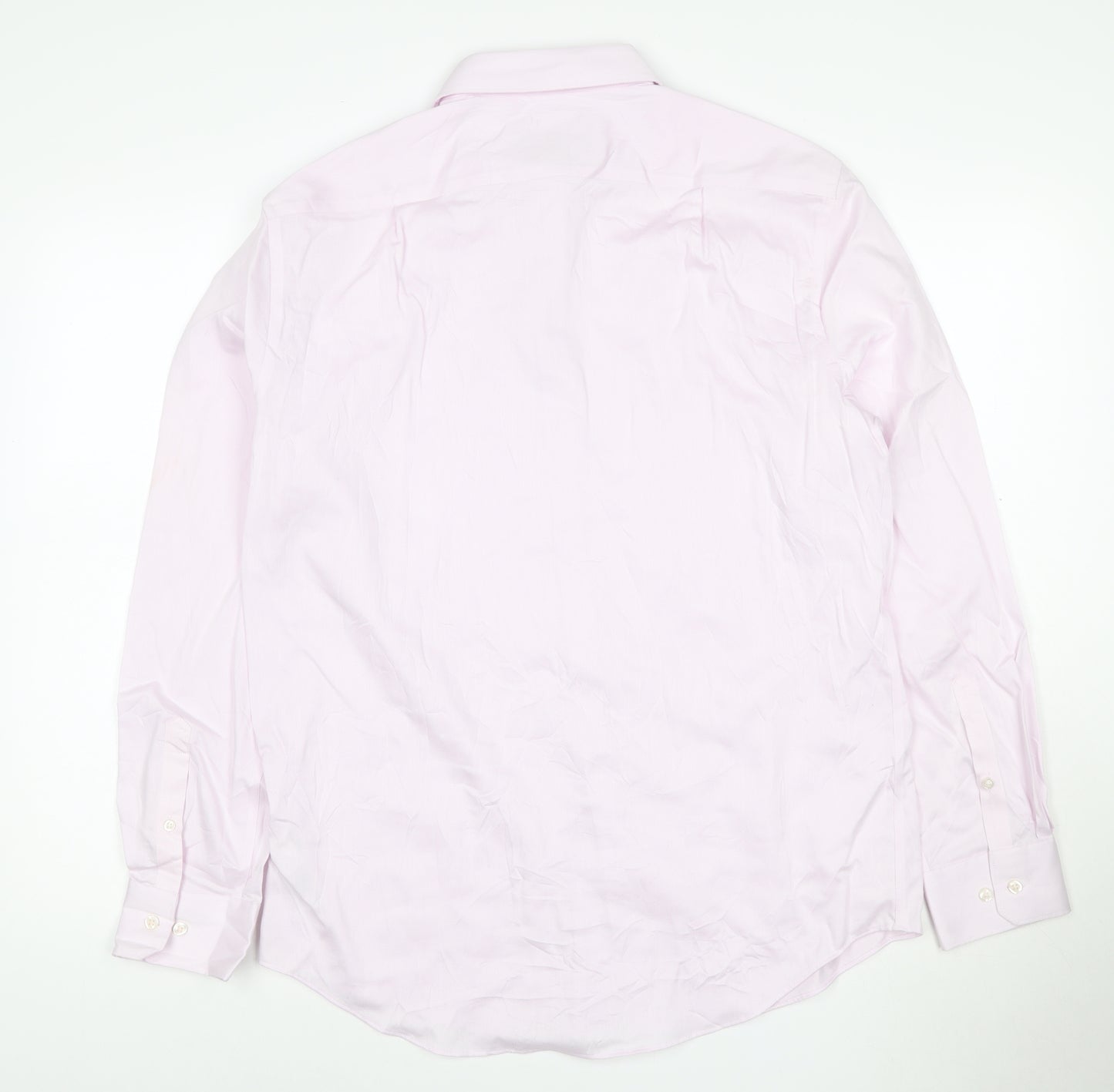 Marks and Spencer Men’s Pink 16in Regular Fit Long Sleeve Cotton Shirt