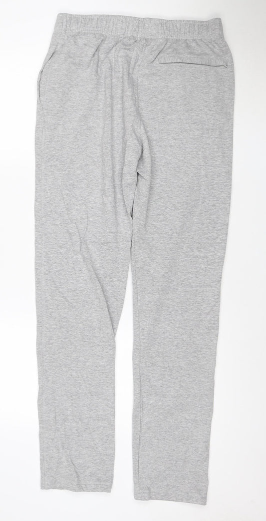 Marks and Spencer Men's Grey Regular Fit Jogger Trousers L