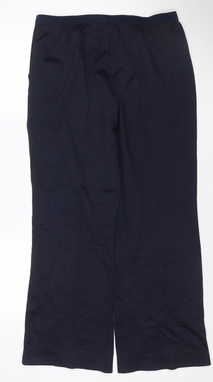 Fila Men's Navy Blue Track Pants Size 34 Regular Fit Polyester Cotton
