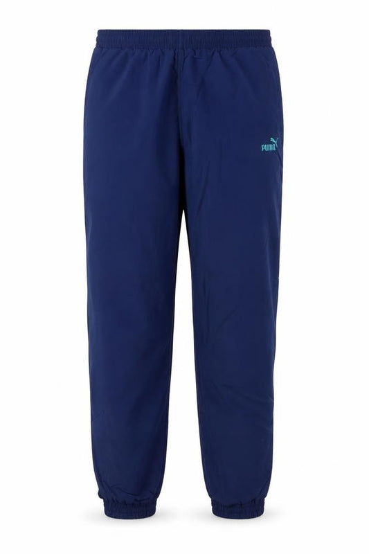 Puma Mens Blue Track Pants L Lightweight Woven Sports Trousers