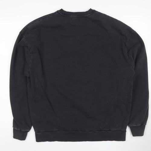 Fiorucci Men's Black L Graphic Print Retro Crew Neck Sweatshirt