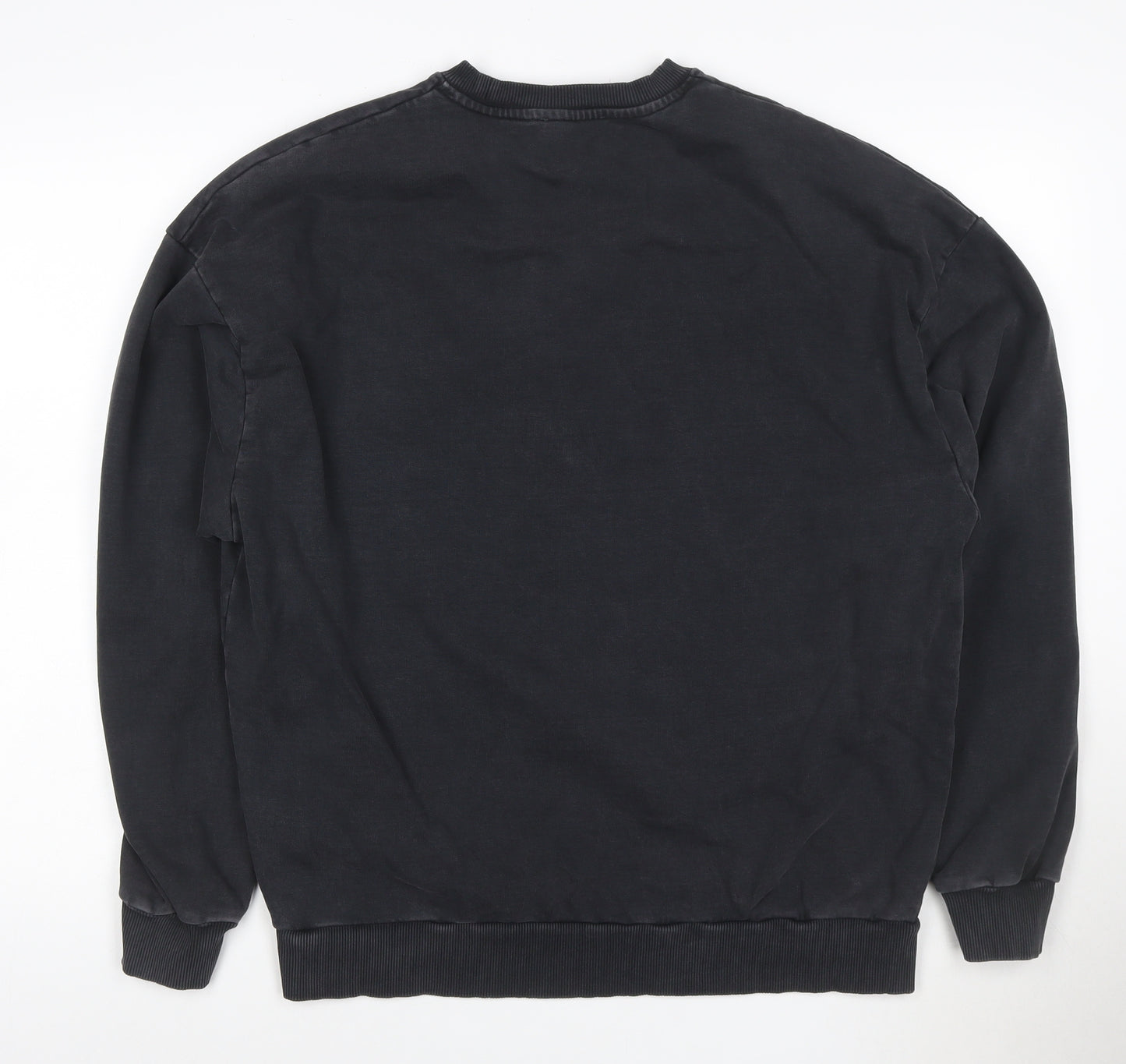 Fiorucci Men's Black L Graphic Print Retro Crew Neck Sweatshirt