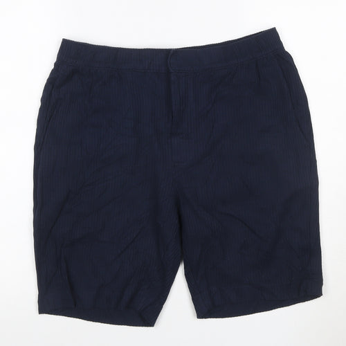 Marks and Spencer Autograph Men's Blue Chino Shorts M Elastic Waist
