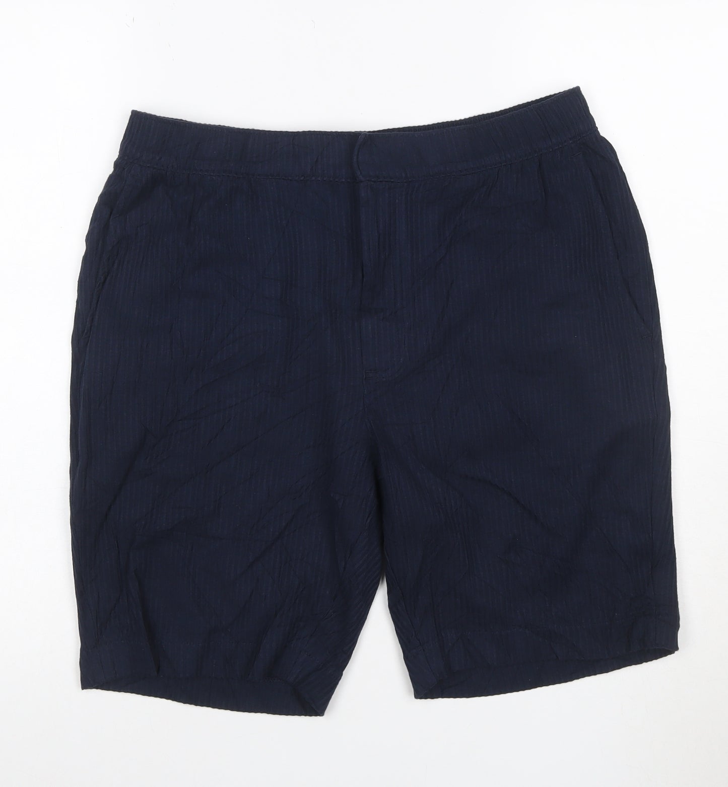 Marks and Spencer Autograph Men's Blue Chino Shorts M Elastic Waist